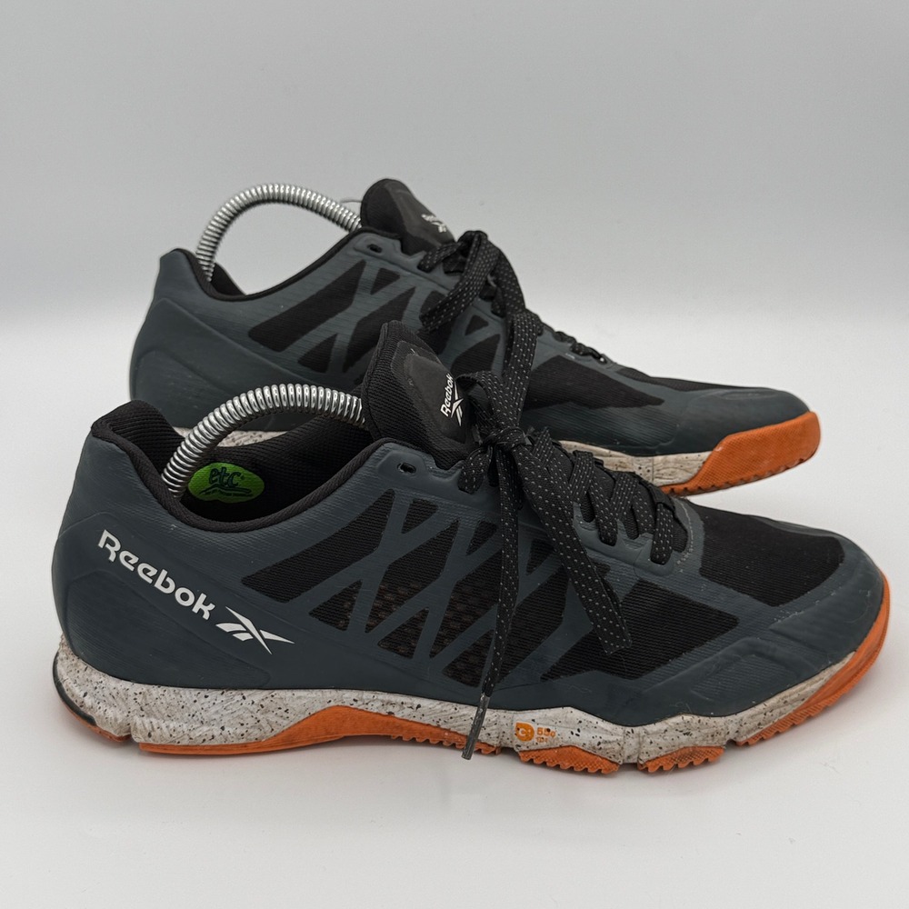 Reebok Nano 4.0 Training Shoes Men 8.5 Gray Black Orange Speckled Midsole V61748